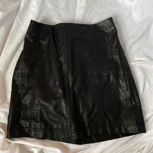 Free People Vegan Leather Skirt